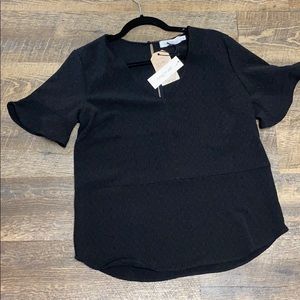 Bell sleeve black top NWT